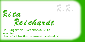 rita reichardt business card